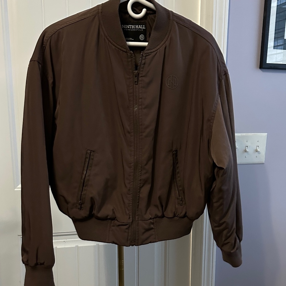 Ninth Hall sz S Chocolate Bomber Jacket